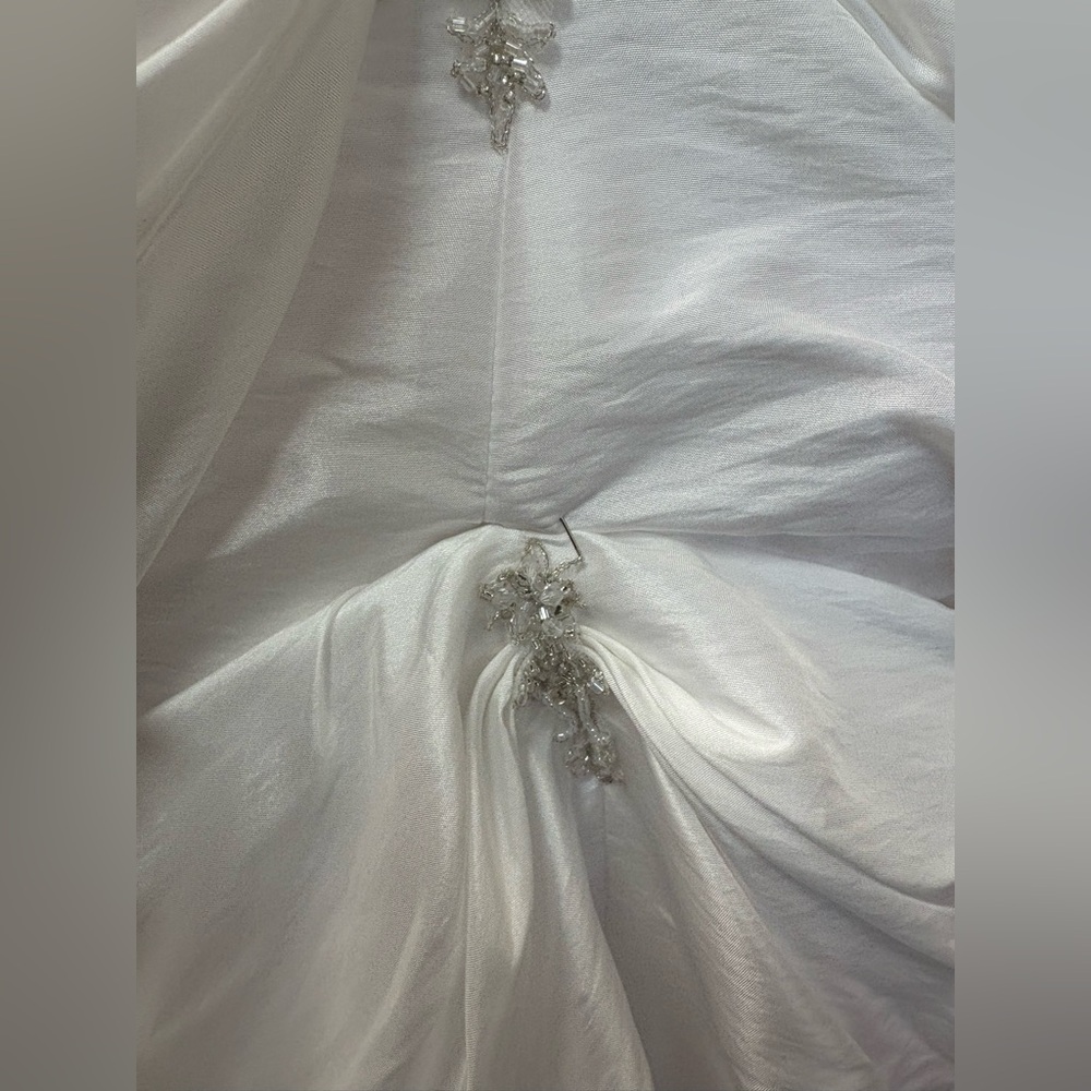 Imperial Elegant Strapless beaded Wedding Dress GORGEOUS!size 12-see pics EUC - Picture 17 of 17